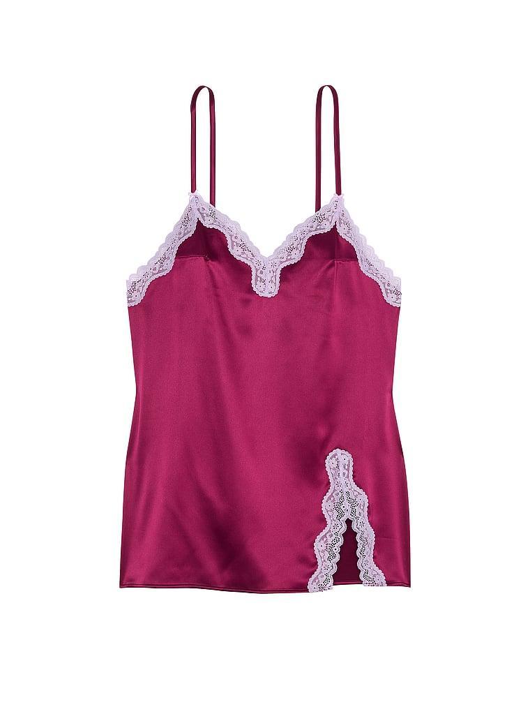 Tease Satin Lace-Trim Mini Slip Product Image