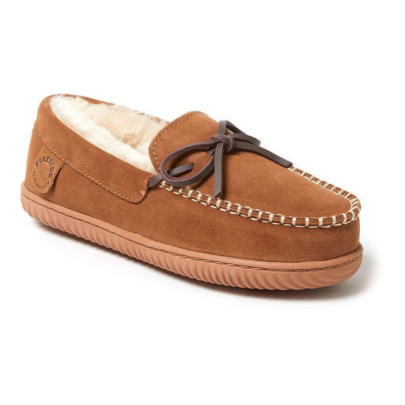 Fireside by Dearfoams Alice Springs Womens Shearling Moccasin Slippers Product Image