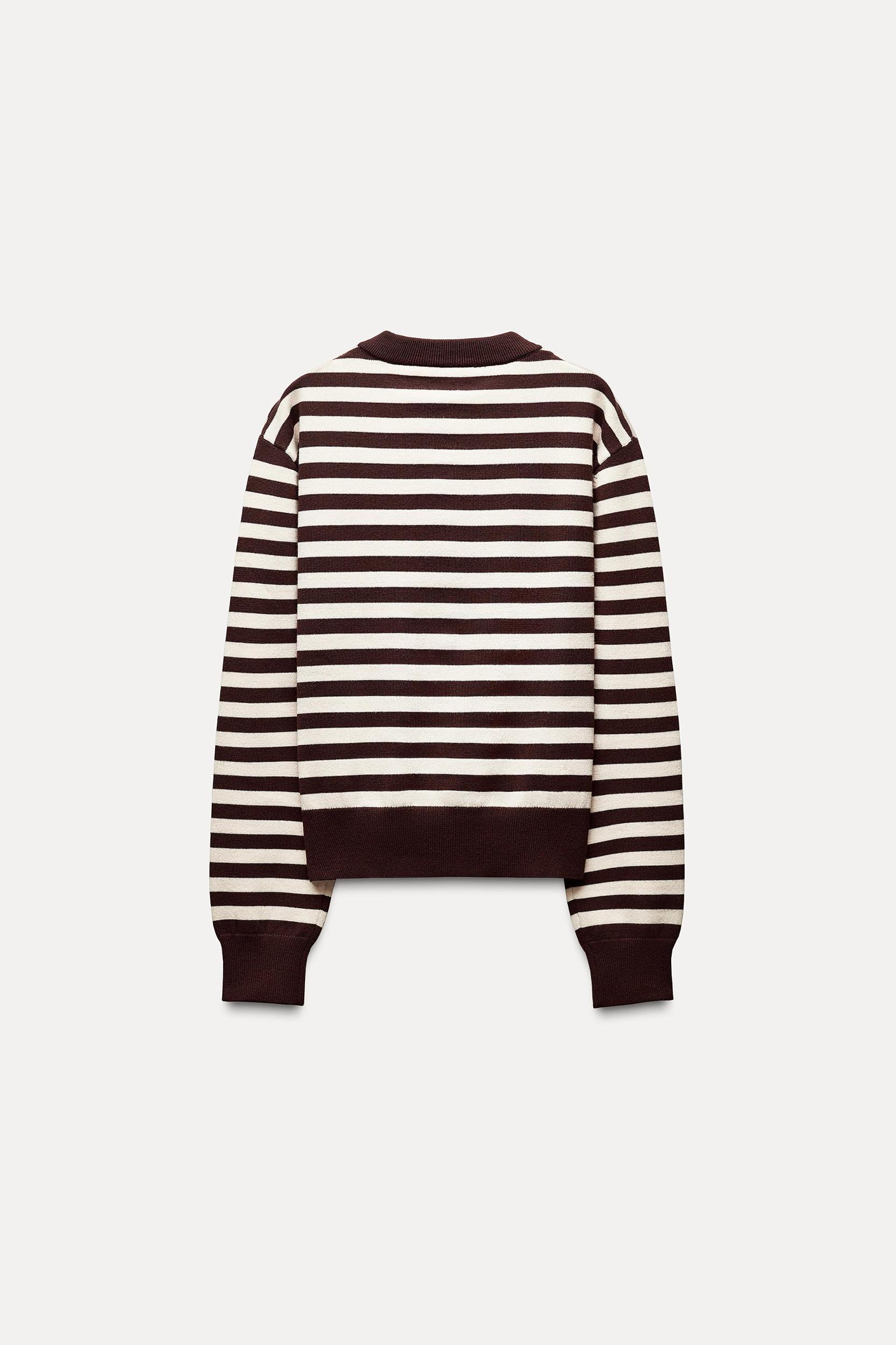 STRIPED KNIT CARDIGAN Product Image