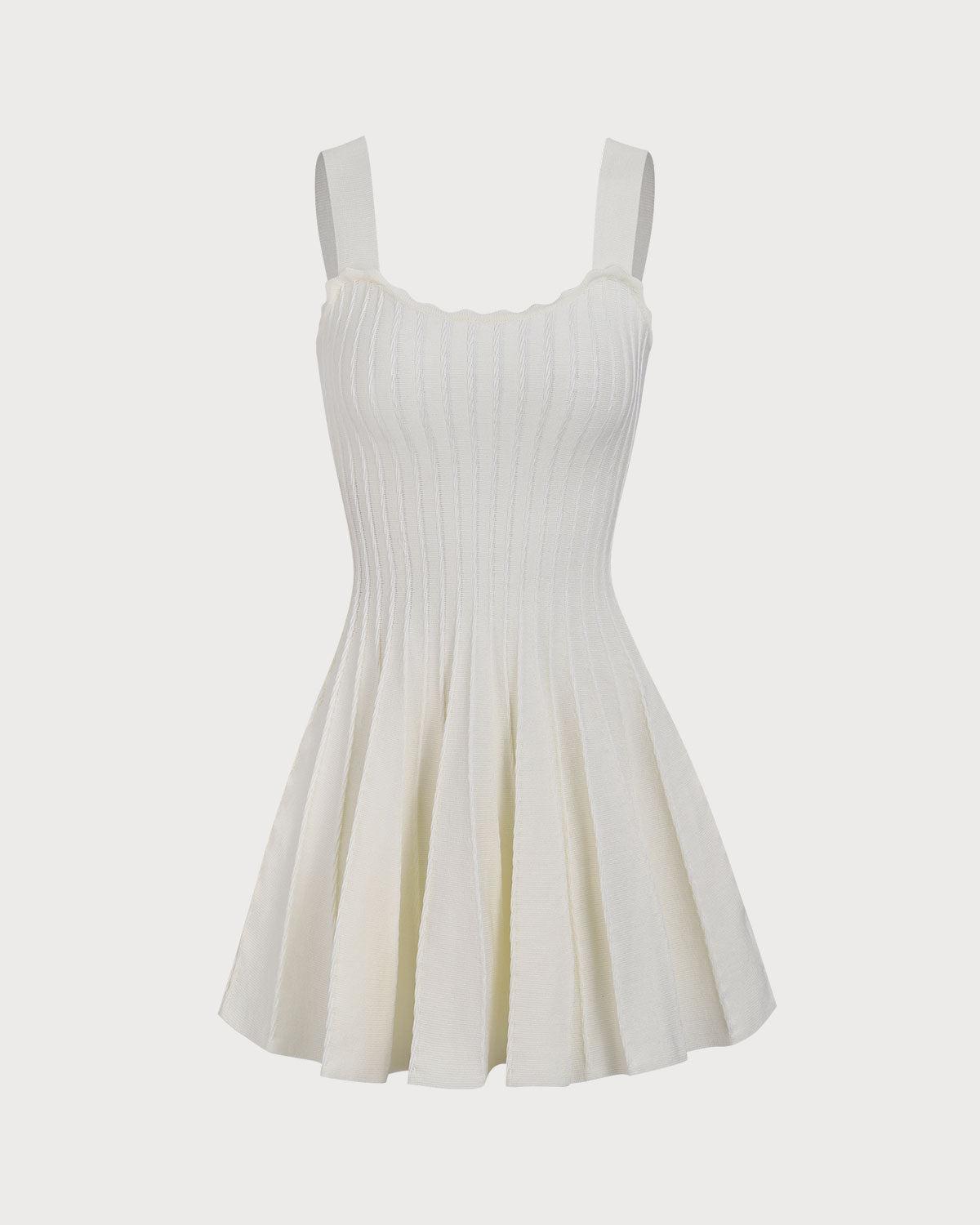 Women's Beige Knitted Sweater Dress Female Product Image