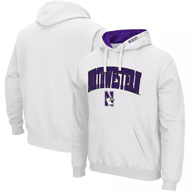 Mens Colosseum Northwestern Wildcats Arch & Logo 3.0 Pullover Hoodie Product Image