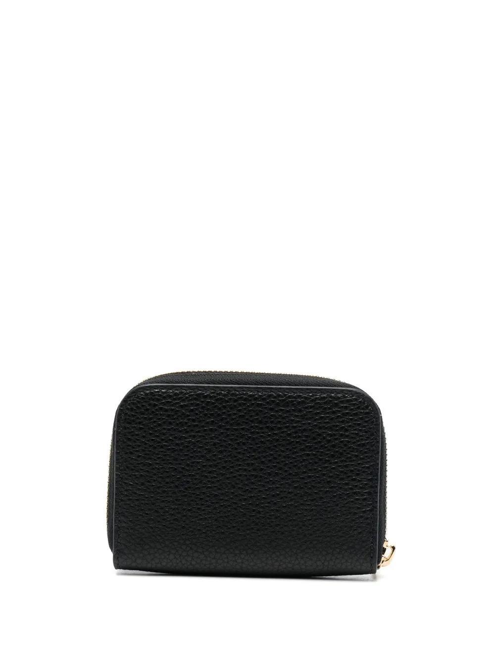 FERRAGAMO Gancini Zip Wallet In Black Product Image