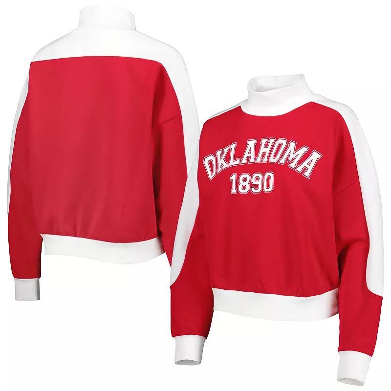 Womens Gameday Couture Crimson Oklahoma Sooners Make it a Mock Sporty Pullover Sweatshirt Product Image