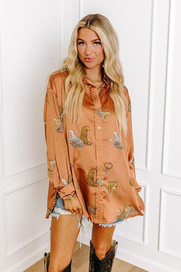 On The PR List Button Up In Rust Product Image