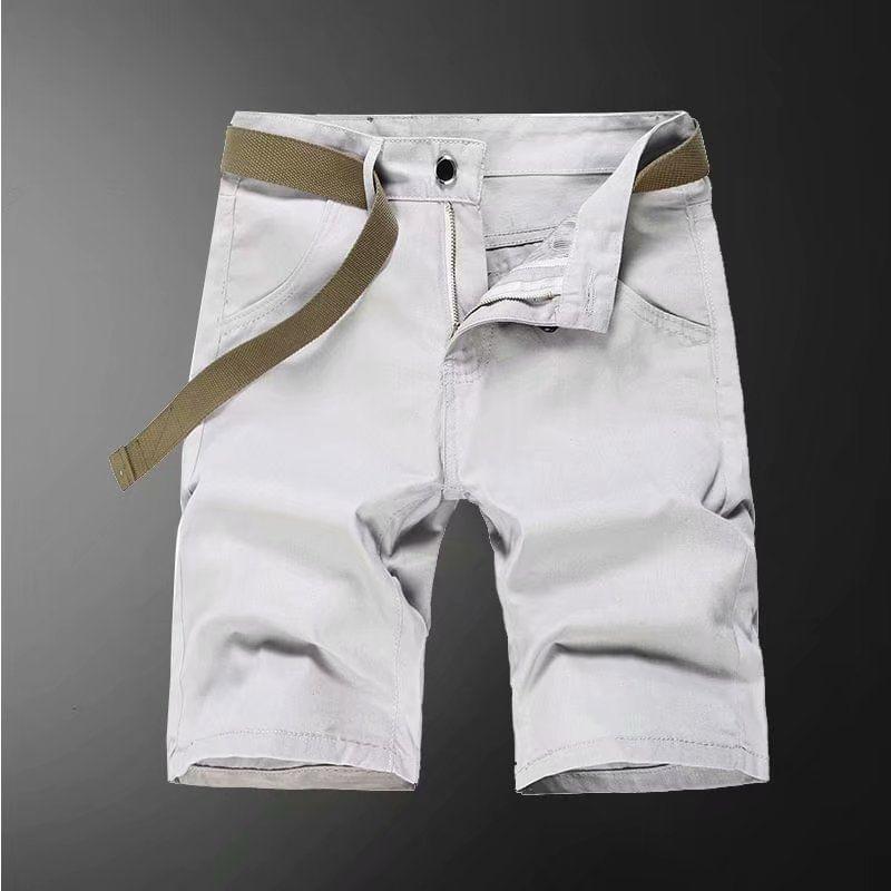 High Waist Plain Slim Fit Shorts Product Image