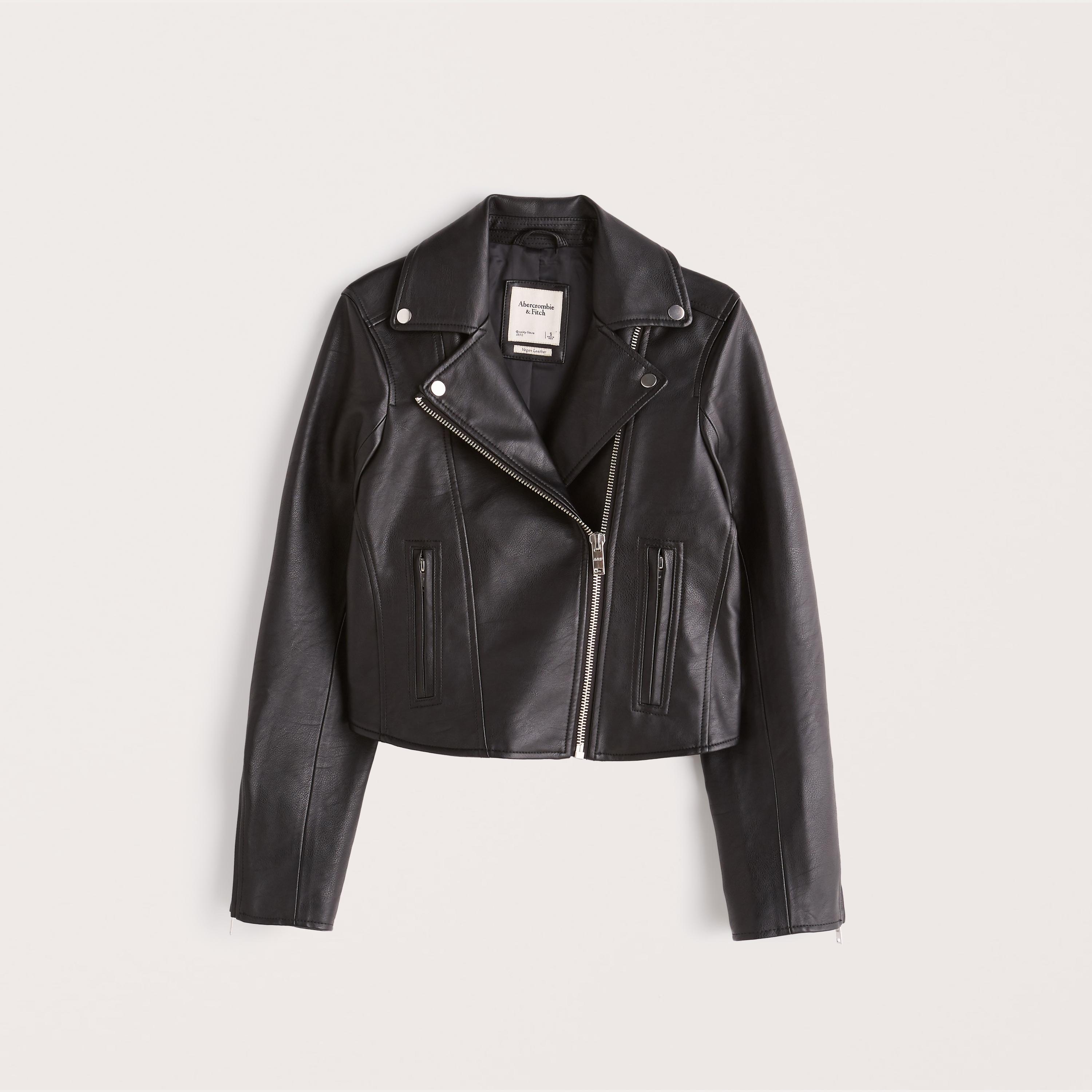 Vegan Leather Moto Jacket Product Image