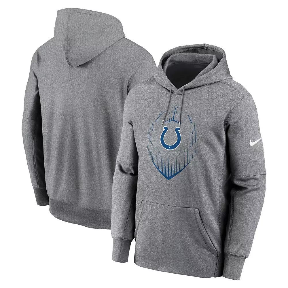 Men's Nike Heather Gray Indianapolis Colts Icon Performance Pullover Hoodie, Size: 3XL, Grey Product Image