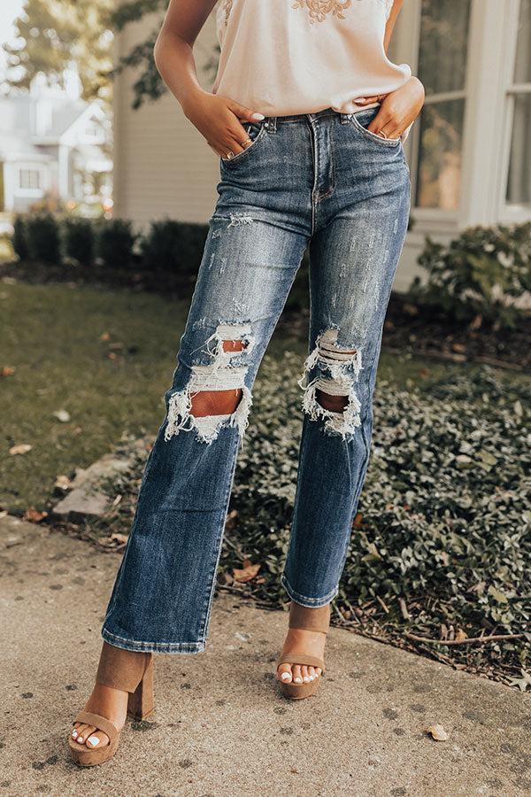 Risen The Whirl High Waist Distressed Jean Product Image