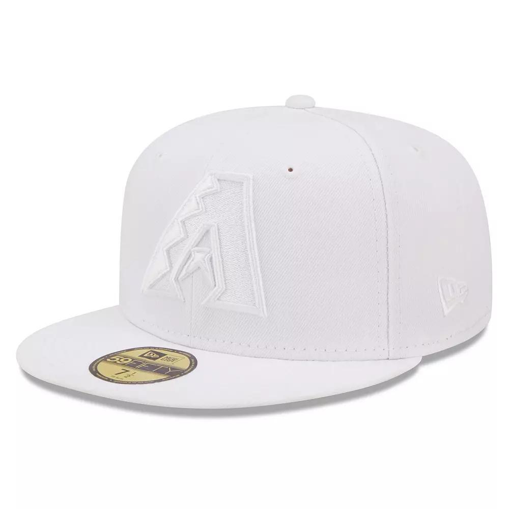 Men's New Era Arizona Diamondbacks White on White 59FIFTY Fitted Hat, Size: 7 7/8 Product Image
