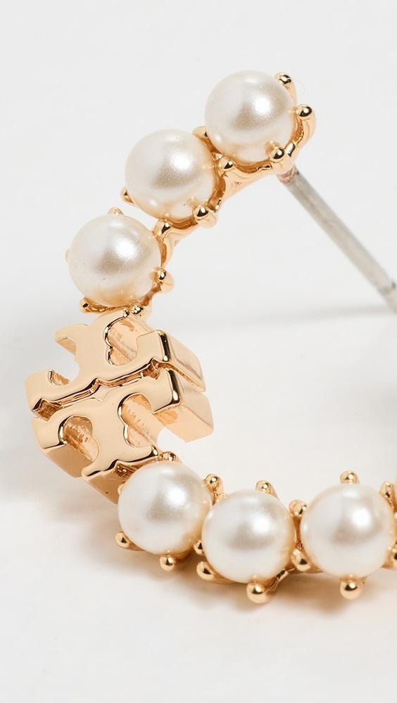 Tory Burch Kira Pearl Loop Earrings | Shopbop Product Image