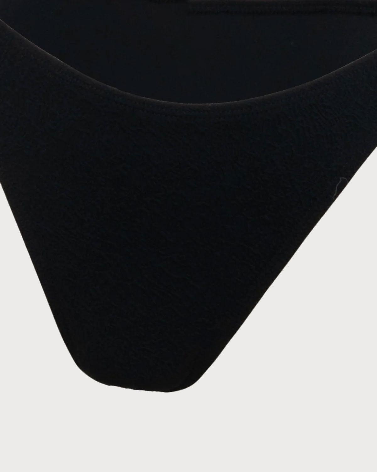 Black Ruched Tie Front Bikini Set Product Image