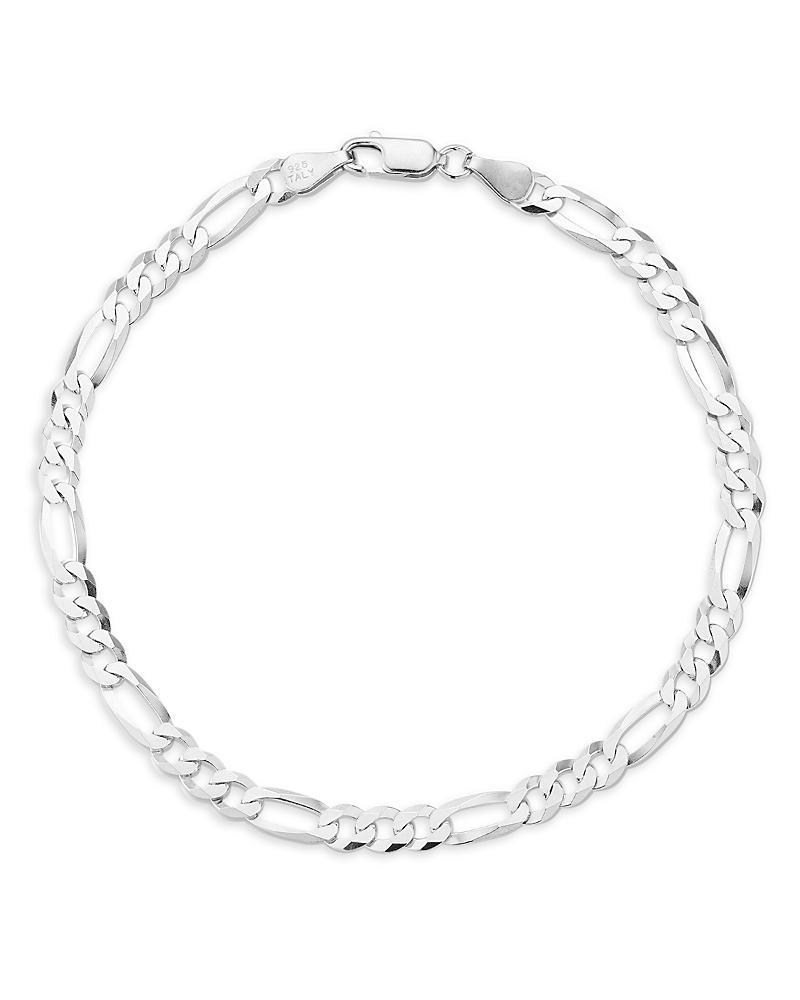 Milanesi And Co Mens Sterling Silver 5mm Figaro Chain Bracelet Product Image