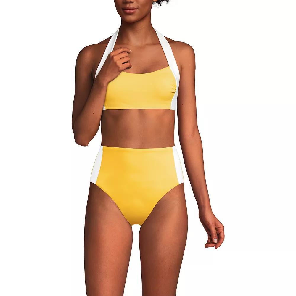 Women's Lands' End Seamed Halter V-Neck Swim Top,  Product Image