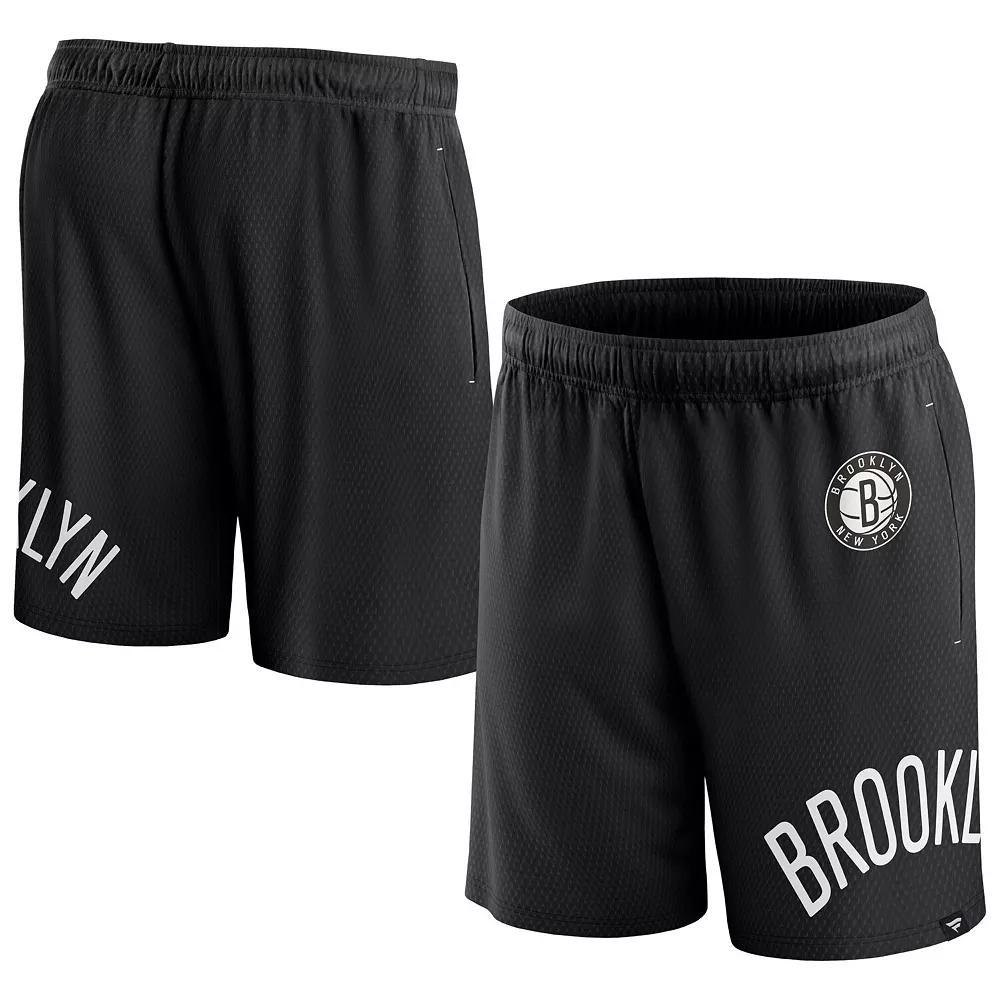 Men's Fanatics Branded Black Brooklyn Nets Free Throw Mesh Shorts, Size: XL Product Image