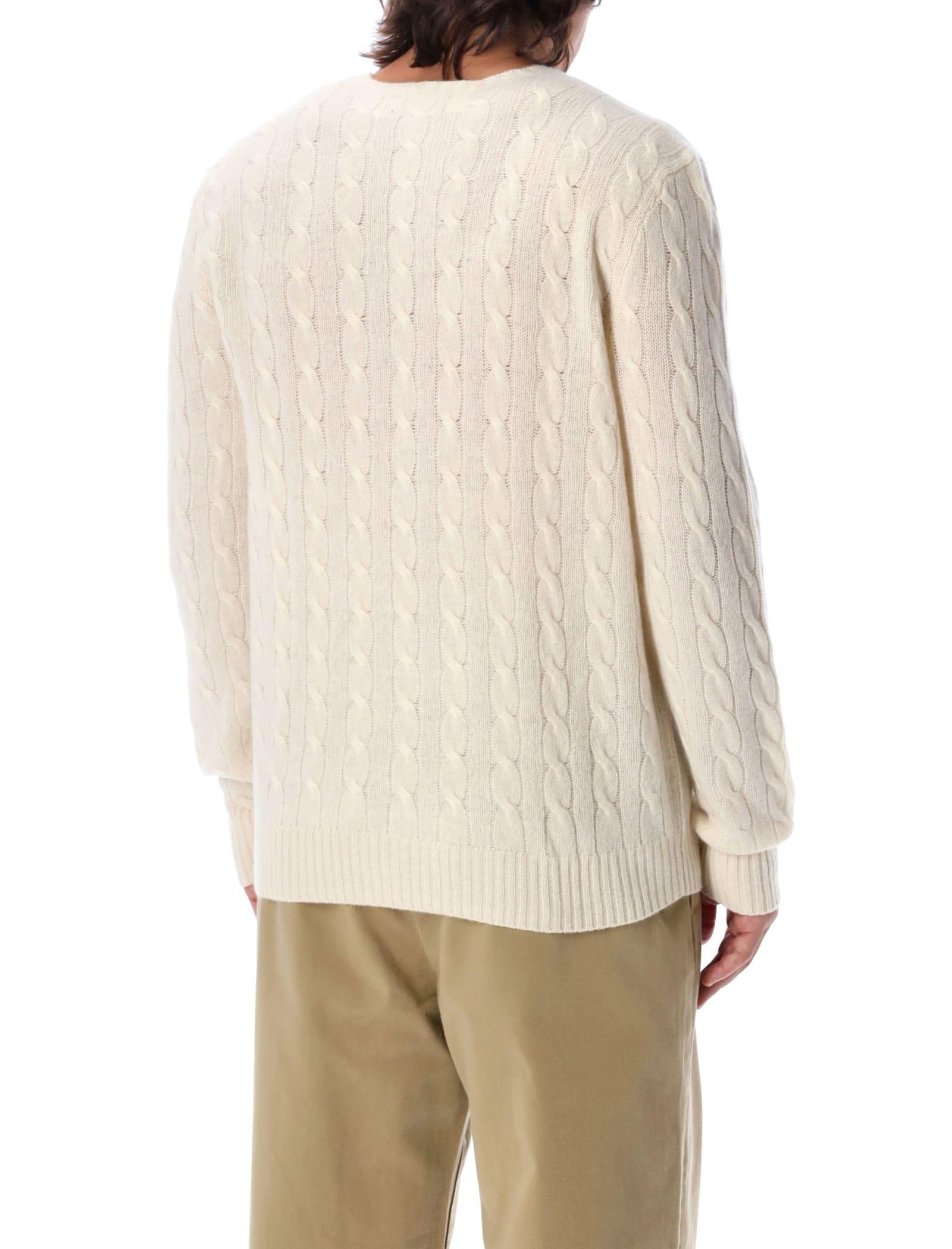 POLO RALPH LAUREN Cable Knit Sweater In Andover Cream Product Image