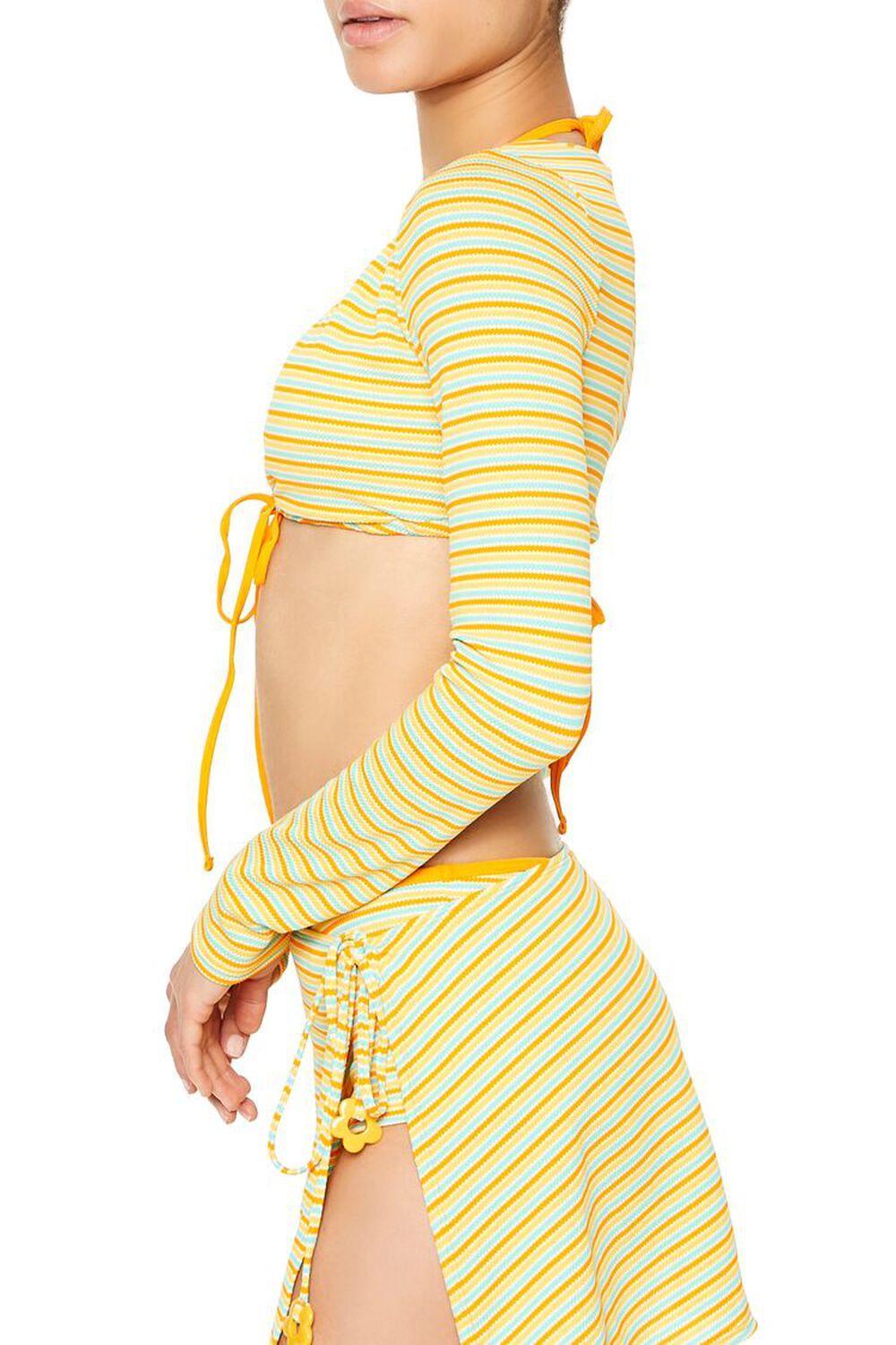 Striped Swim Cover-Up Crop Top | Forever 21 Product Image