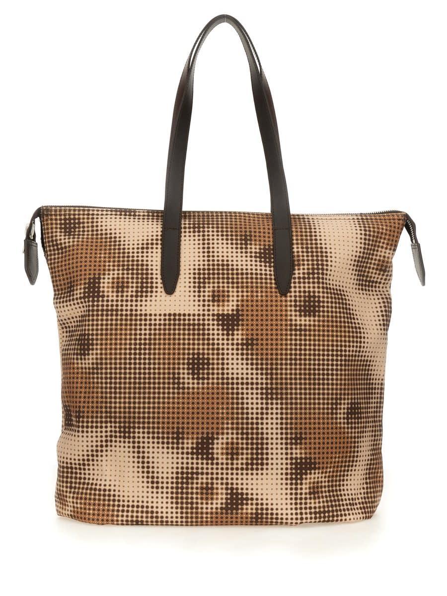 DRIES VAN NOTEN Printed Cotton Denim Tote Bag In Multicolour Product Image