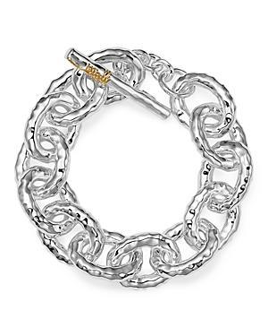 Womens Classico Jumbo Sterling Silver Hammered Bastille Link Bracelet Product Image