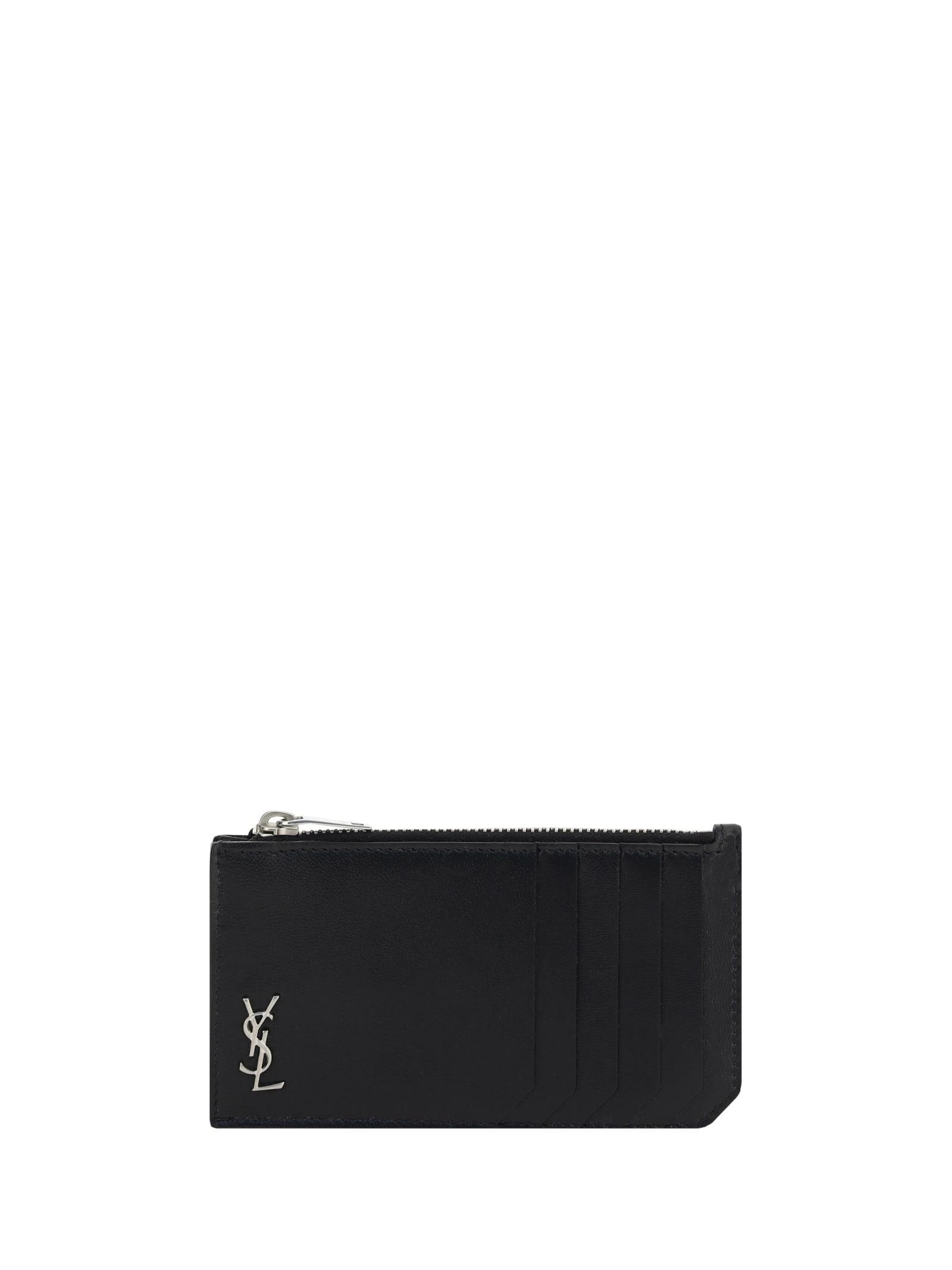 SAINT LAURENT Card Holder In Black Product Image