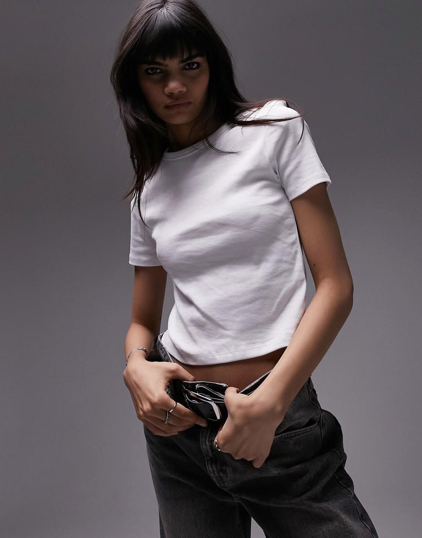 Topshop shrunken everyday tee in white  Product Image