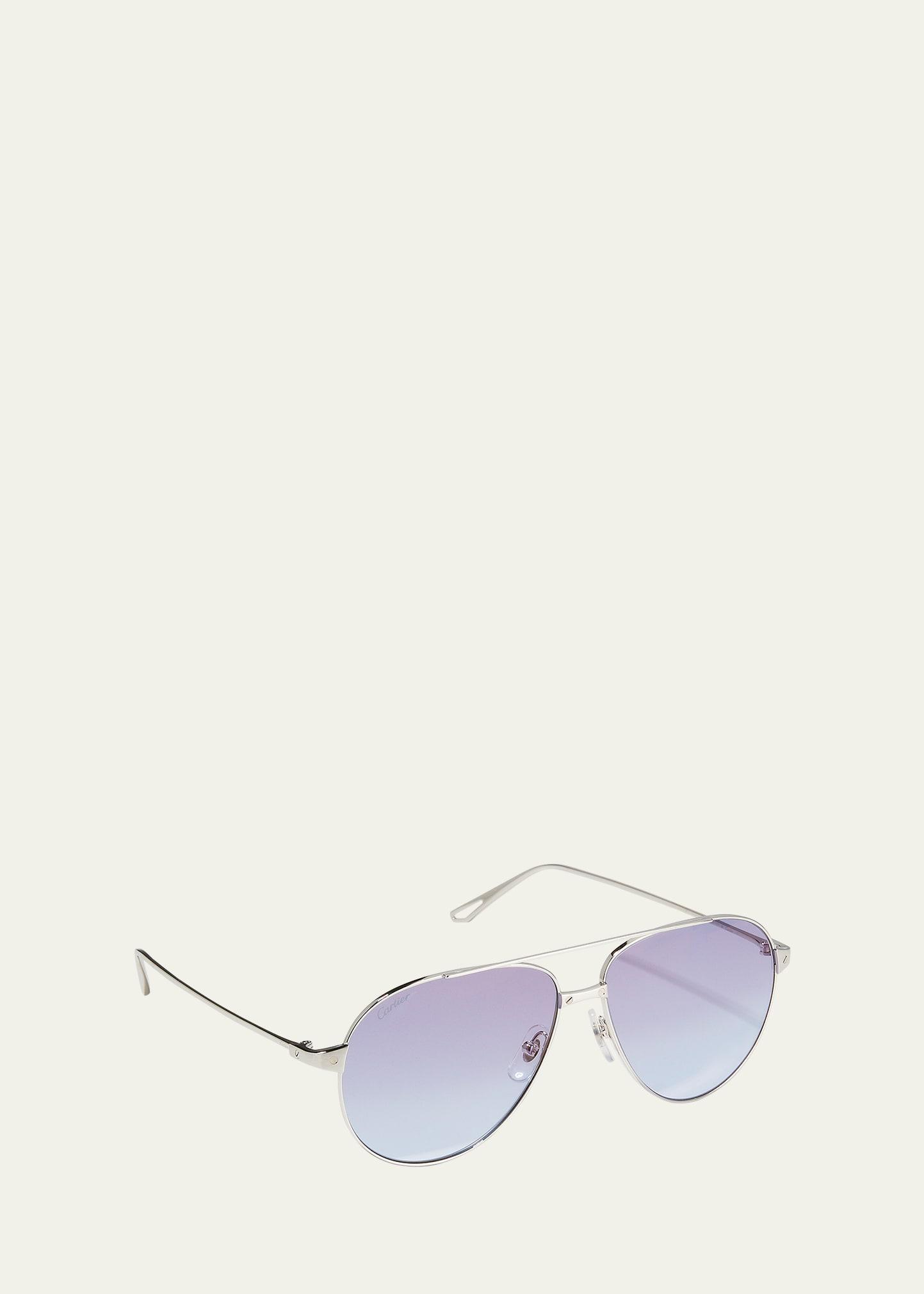 Santos Screw Metal Aviator Sunglasses Product Image