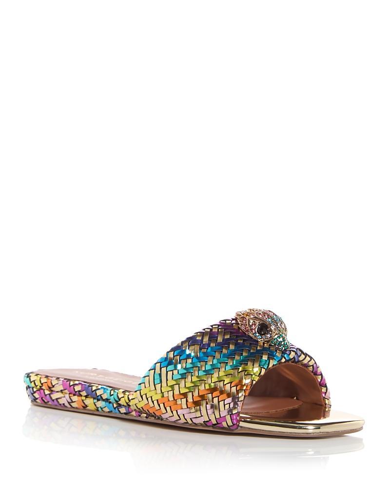 Kurt Geiger London Womens Kensington Woven Embellished Slide Sandals Product Image