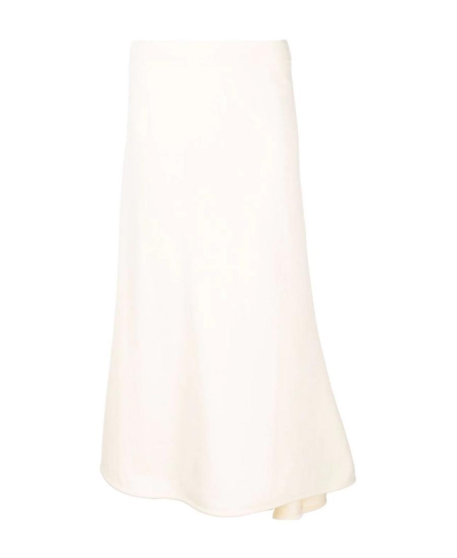 JIL SANDER Asymmetrical Midi Skirt In White Product Image