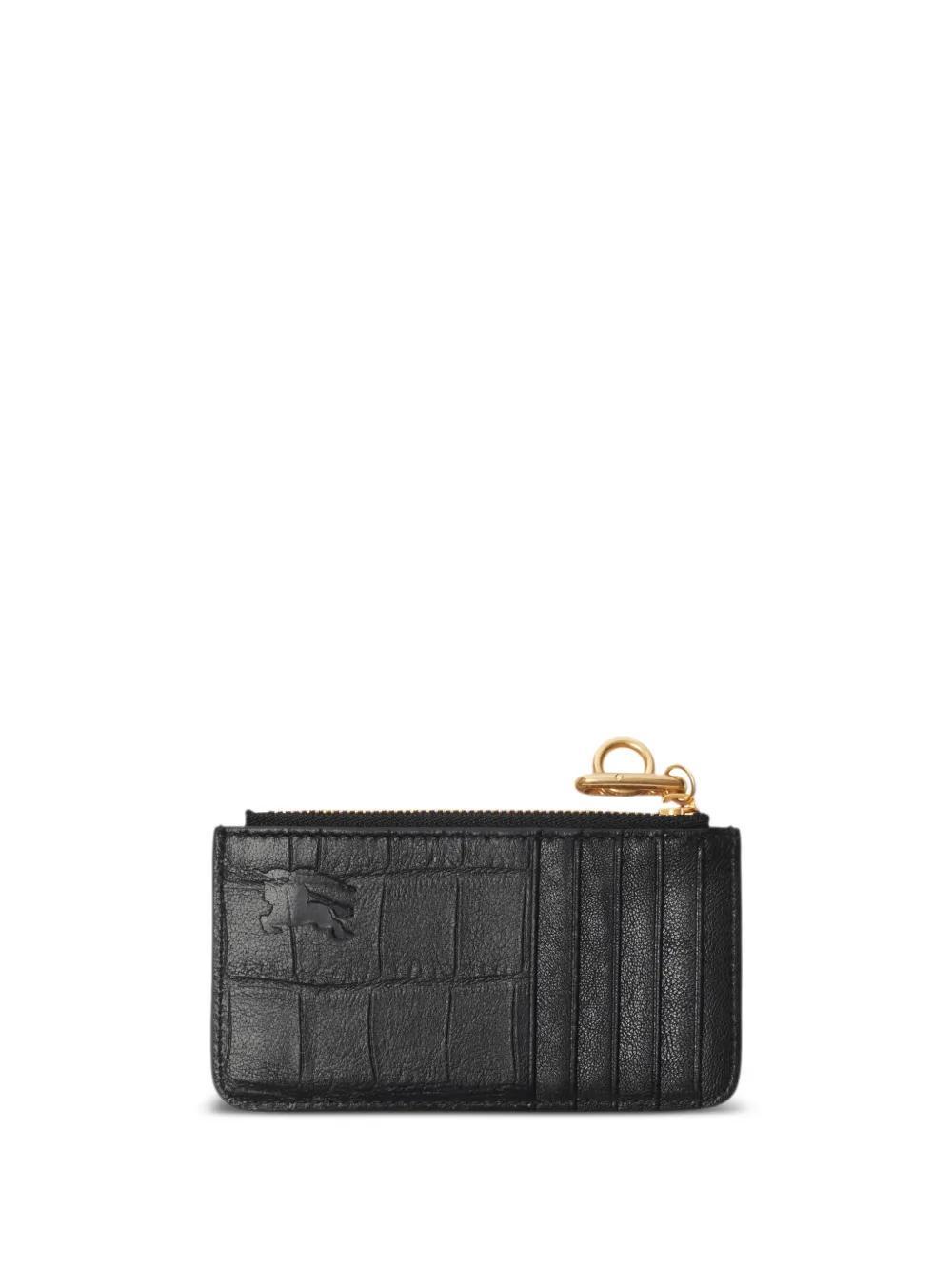 BURBERRY Rocking Horse Zip-up Wallet In Black Product Image