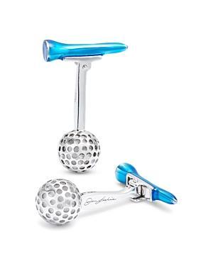 Jan Leslie Golf Ball & Tee Sterling Silver Cufflinks Product Image