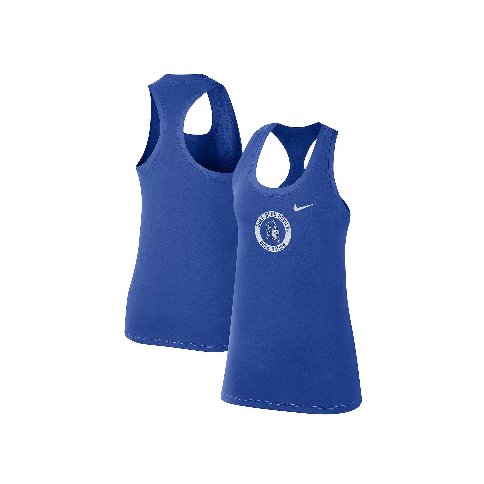 Women's Nike Royal Duke Blue Devils Modern Circle Racerback Tank Top, Size: XL Product Image
