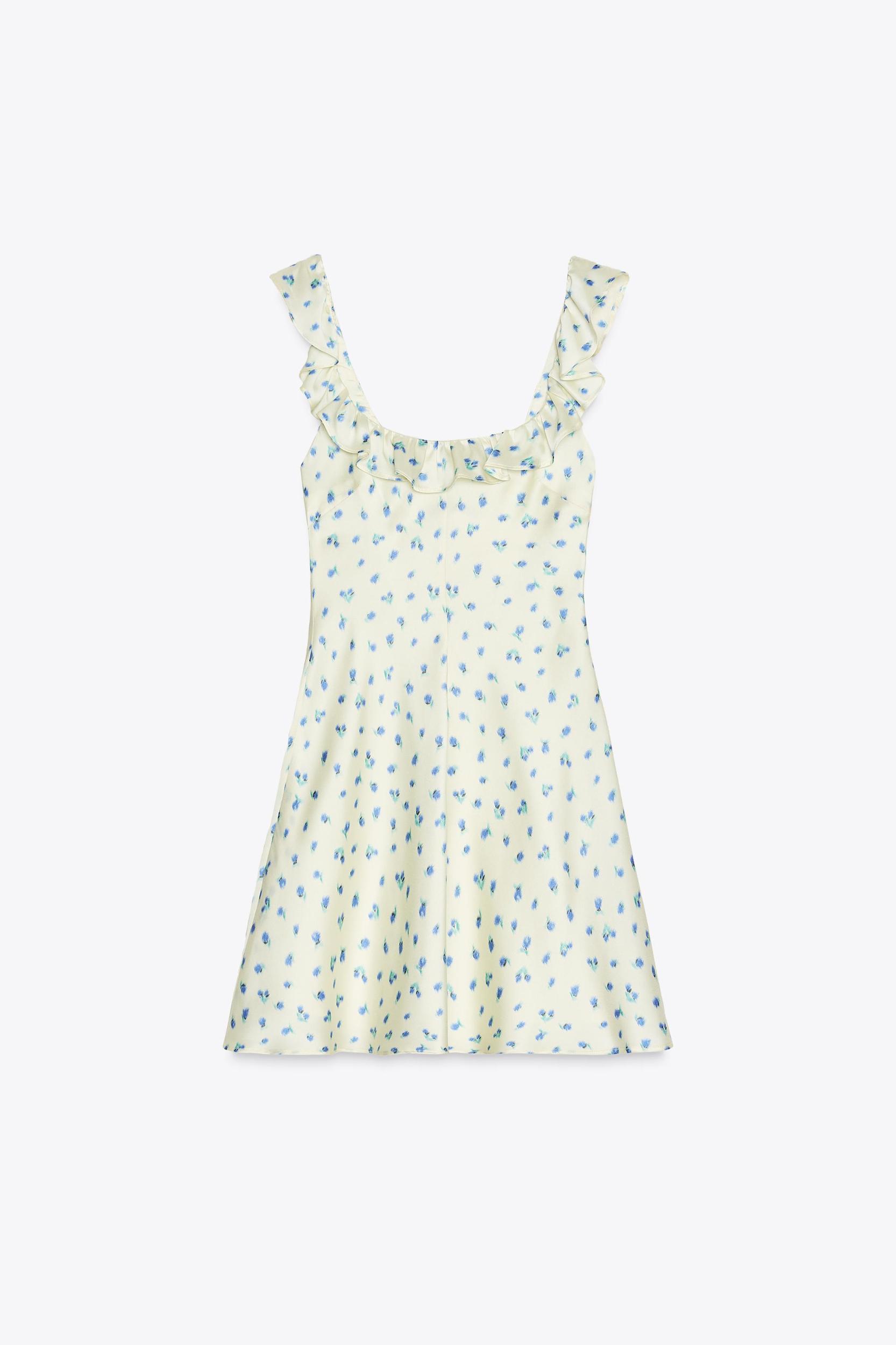 PRINTED SATIN DRESS Product Image