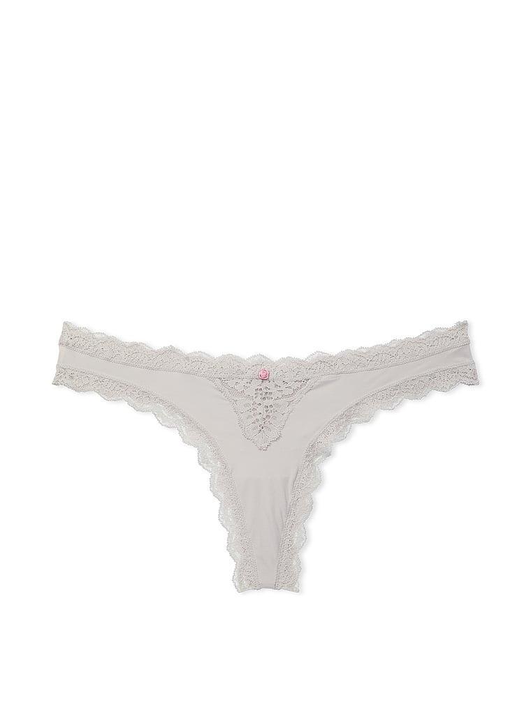 Lace-Trim Thong Panty Product Image