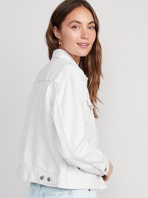 Classic White Jean Jacket Product Image