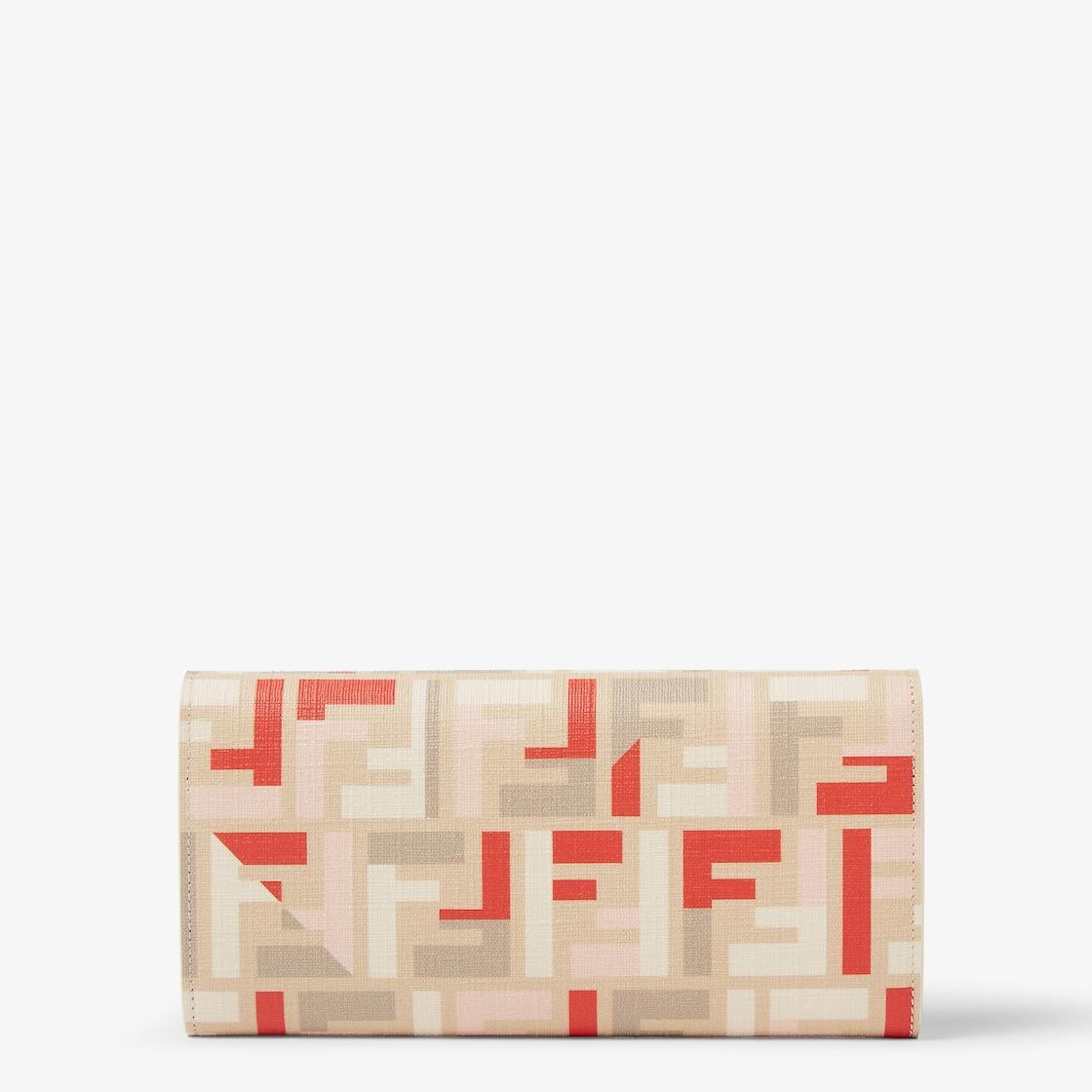 Fendi Roma Continental With ChainPouch with chain in multicolor FF fabric Product Image