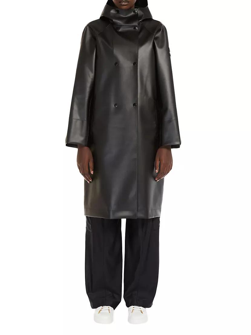 Kuban Faux Leather Hooded Coat Product Image