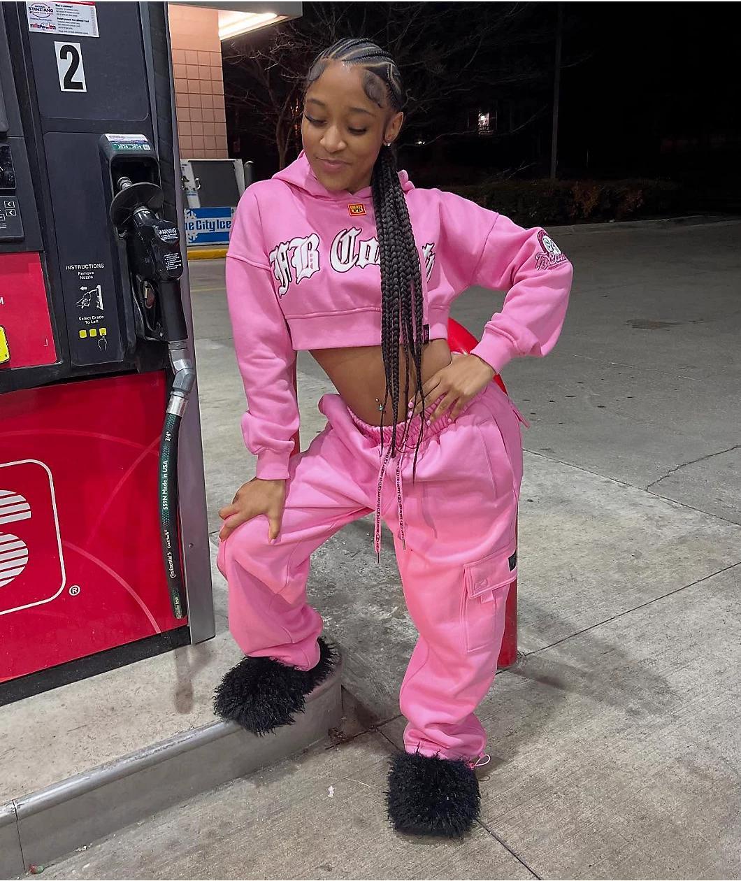 FB County Pink Cargo Sweatpants Product Image