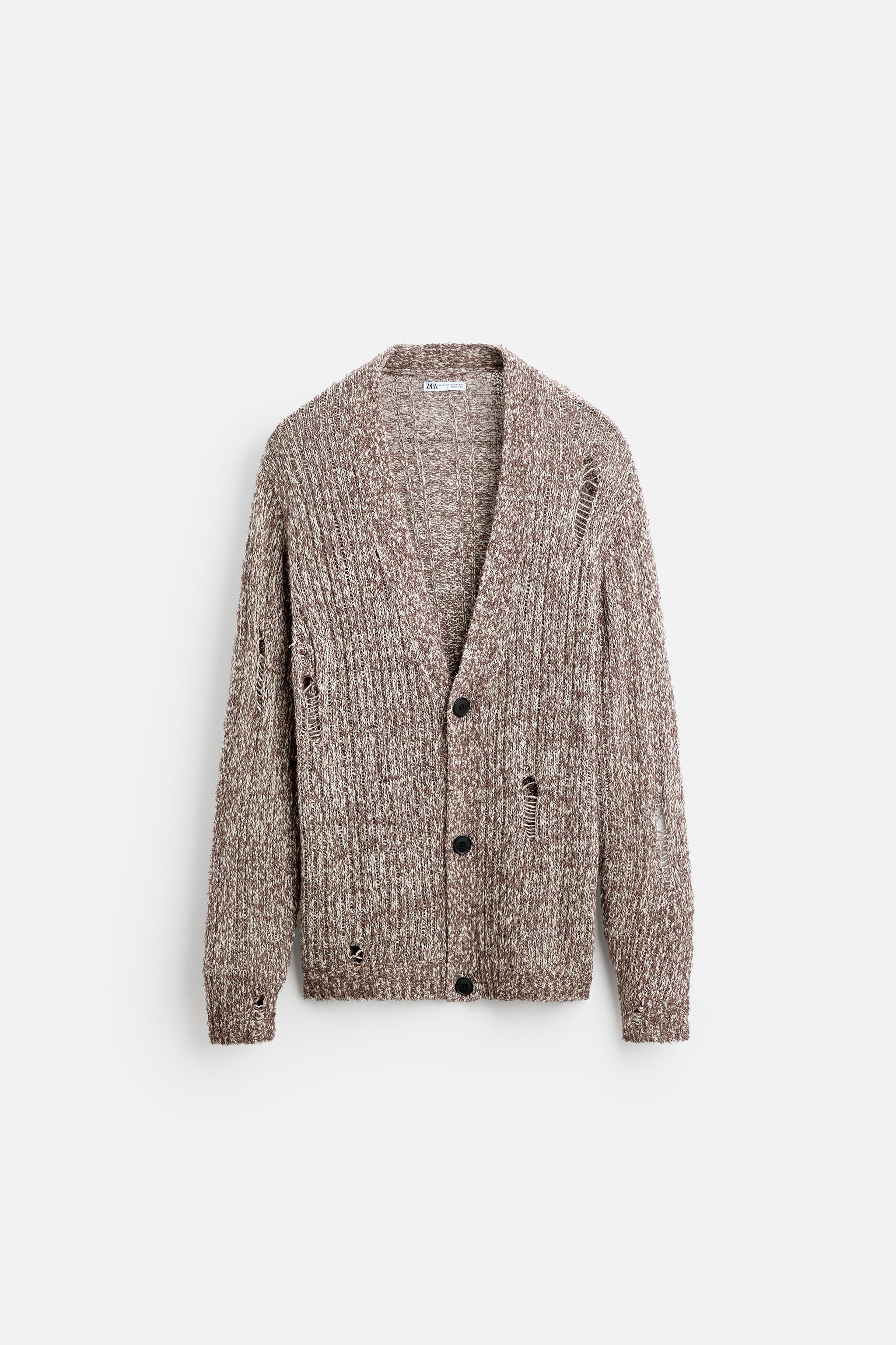 RIPPED EFFECT CARDIGAN Product Image