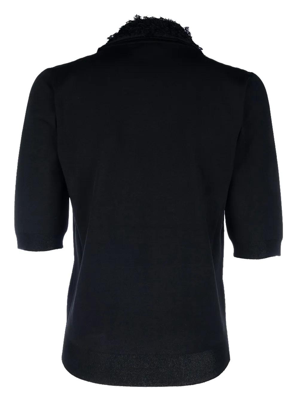 FABIANA FILIPPI Short-sleeved Sweater In Nero Product Image