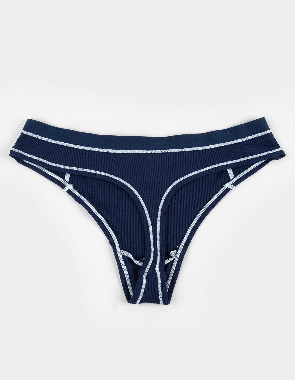 FULL TILT Contrast Stitch Thong Product Image