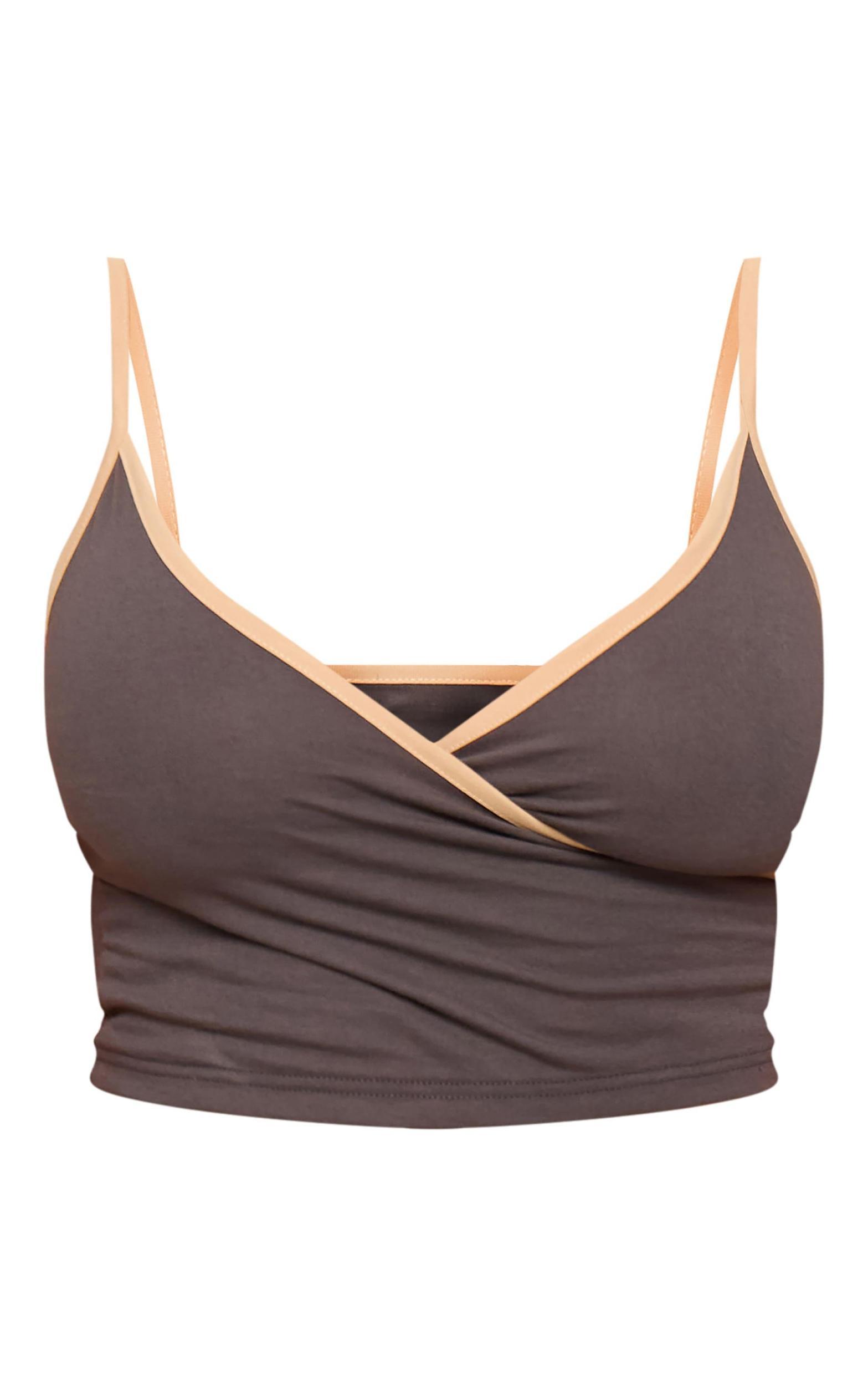Shape Charcoal Contrast Vest Top Product Image
