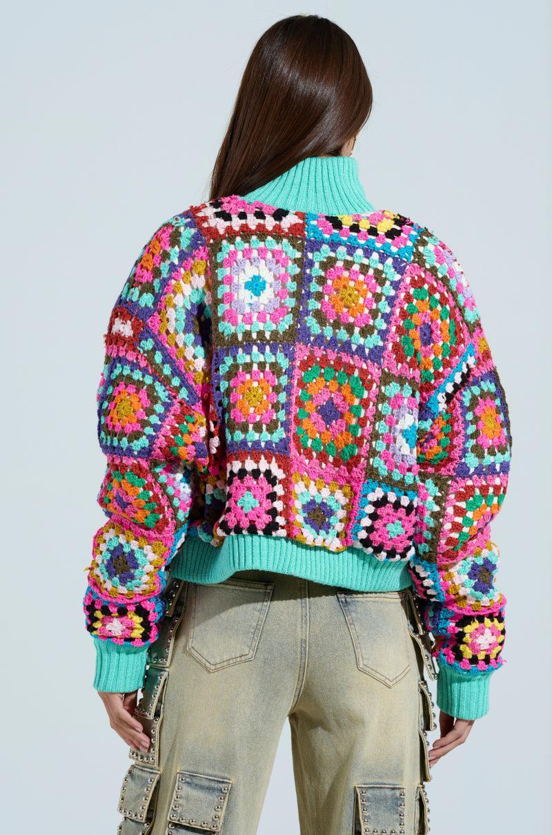 AZURRA CROCHET BOMBER Product Image