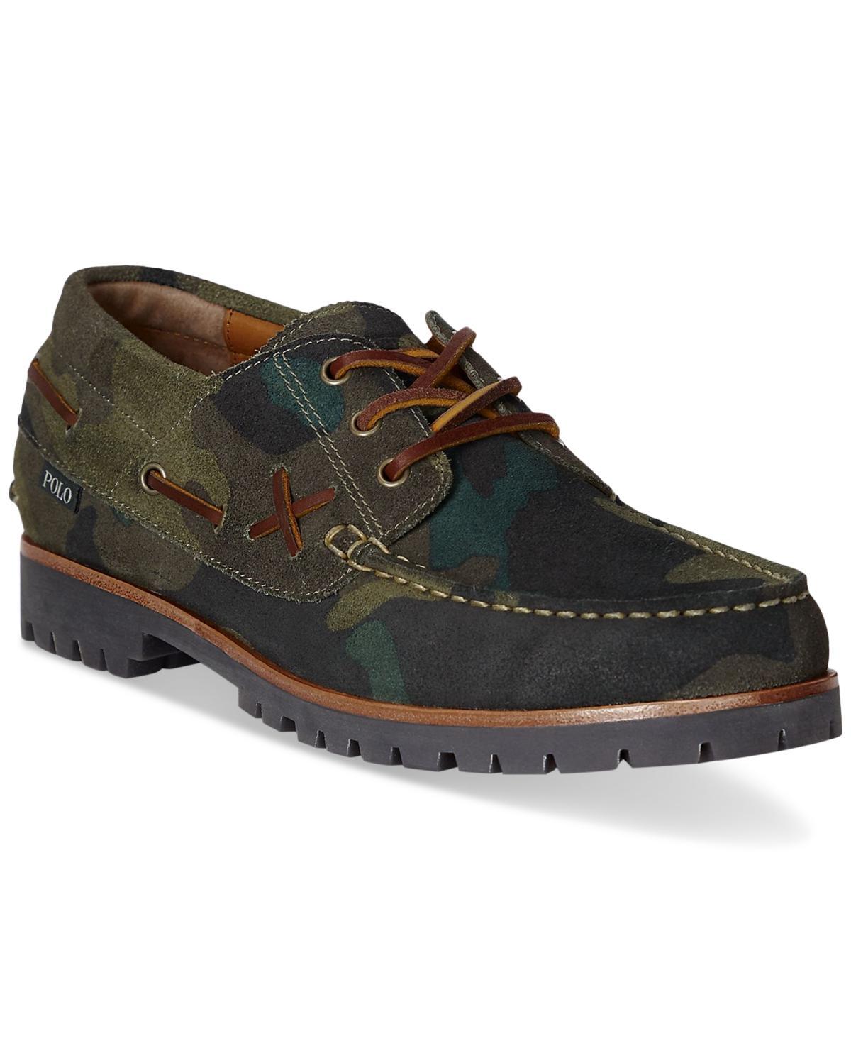 Polo Ralph Lauren Mens Ranger Camo Suede Boat Shoes Product Image