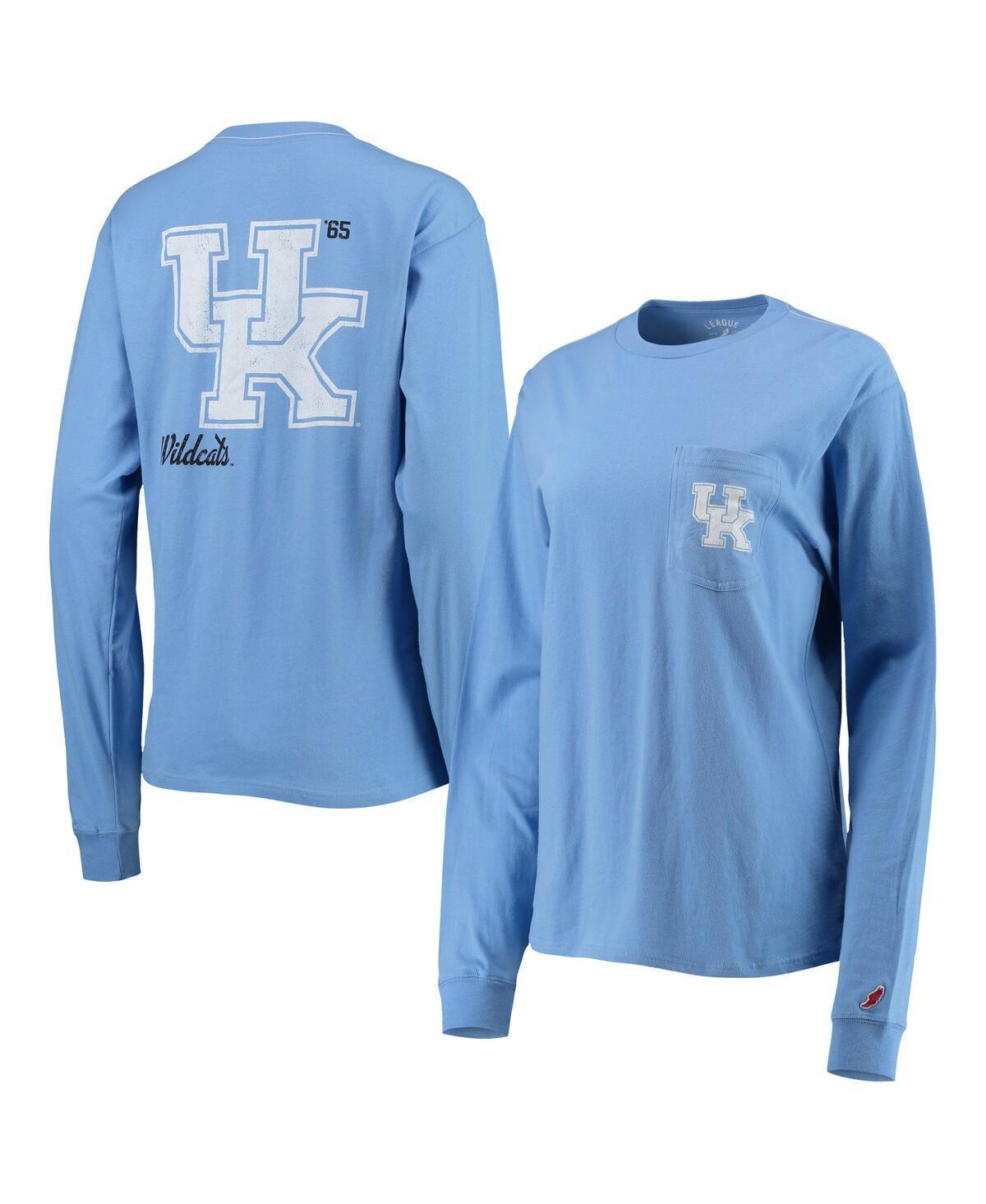 Womens League Collegiate Wear Royal Kentucky Wildcats Pocket Oversized Long Sleeve T-Shirt Product Image