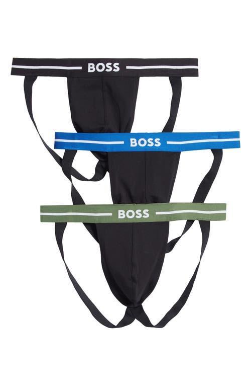 HUGO BOSS Boss Assorted 3-pack Stretch Cotton Jockstraps In Open Miscellaneous Product Image