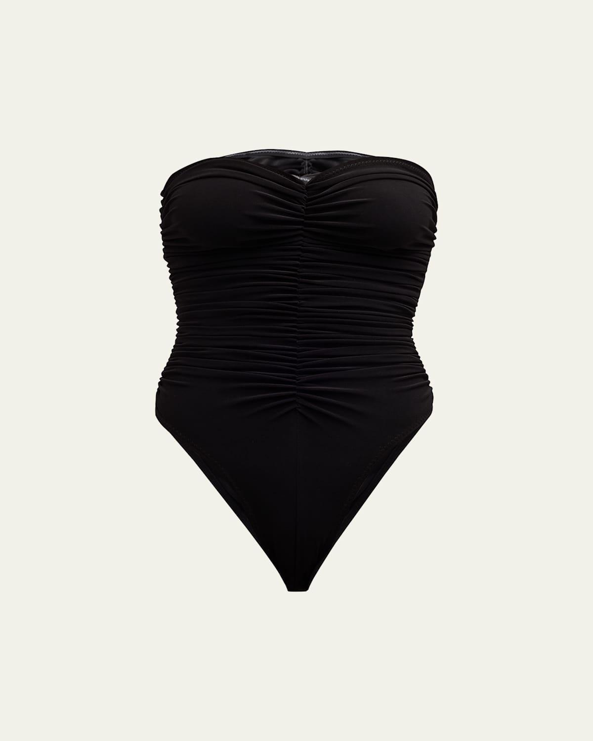 Marissa Strapless Shirred One-Piece Swimsuit Product Image