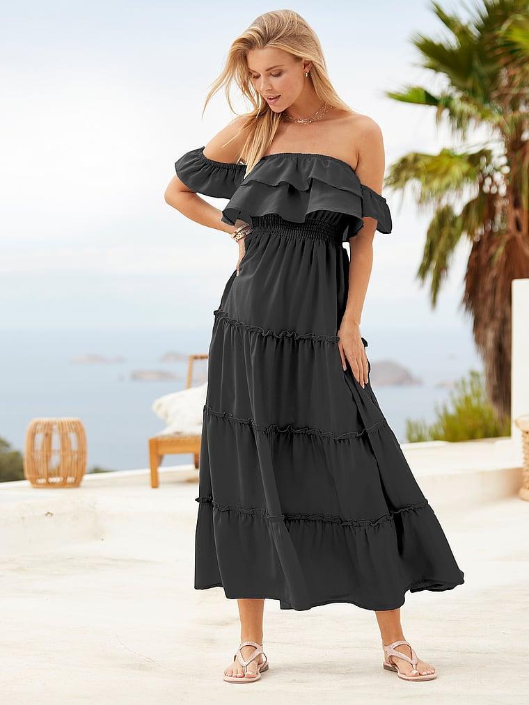 Tiered Carmen Maxi Dress Product Image