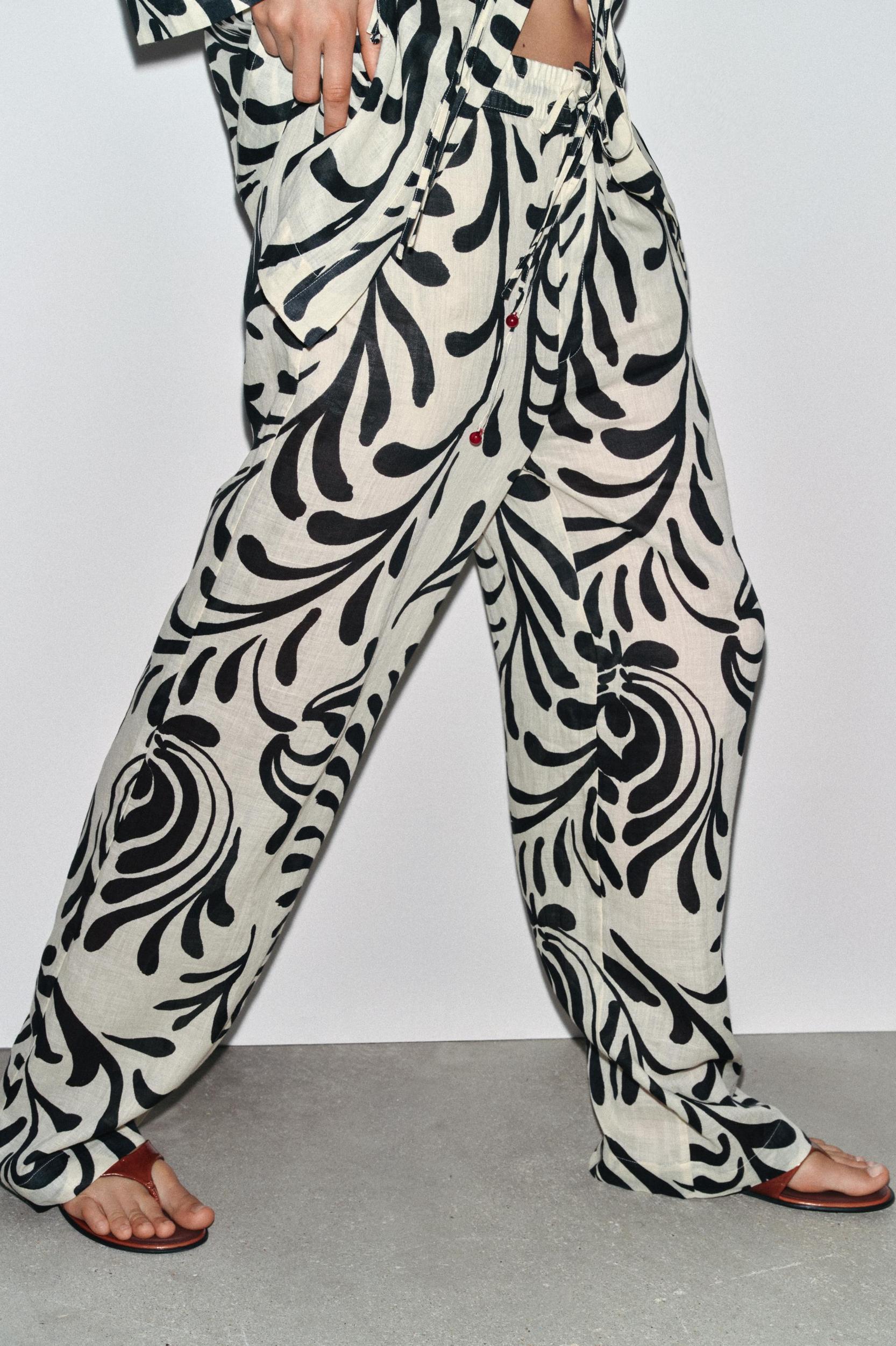 RAMIE PRINT PANTS ZW COLLECTION Product Image