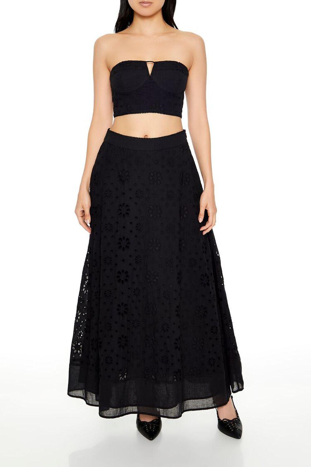 Eyelet Tube Top & Maxi Skirt Set | Forever 21 Product Image