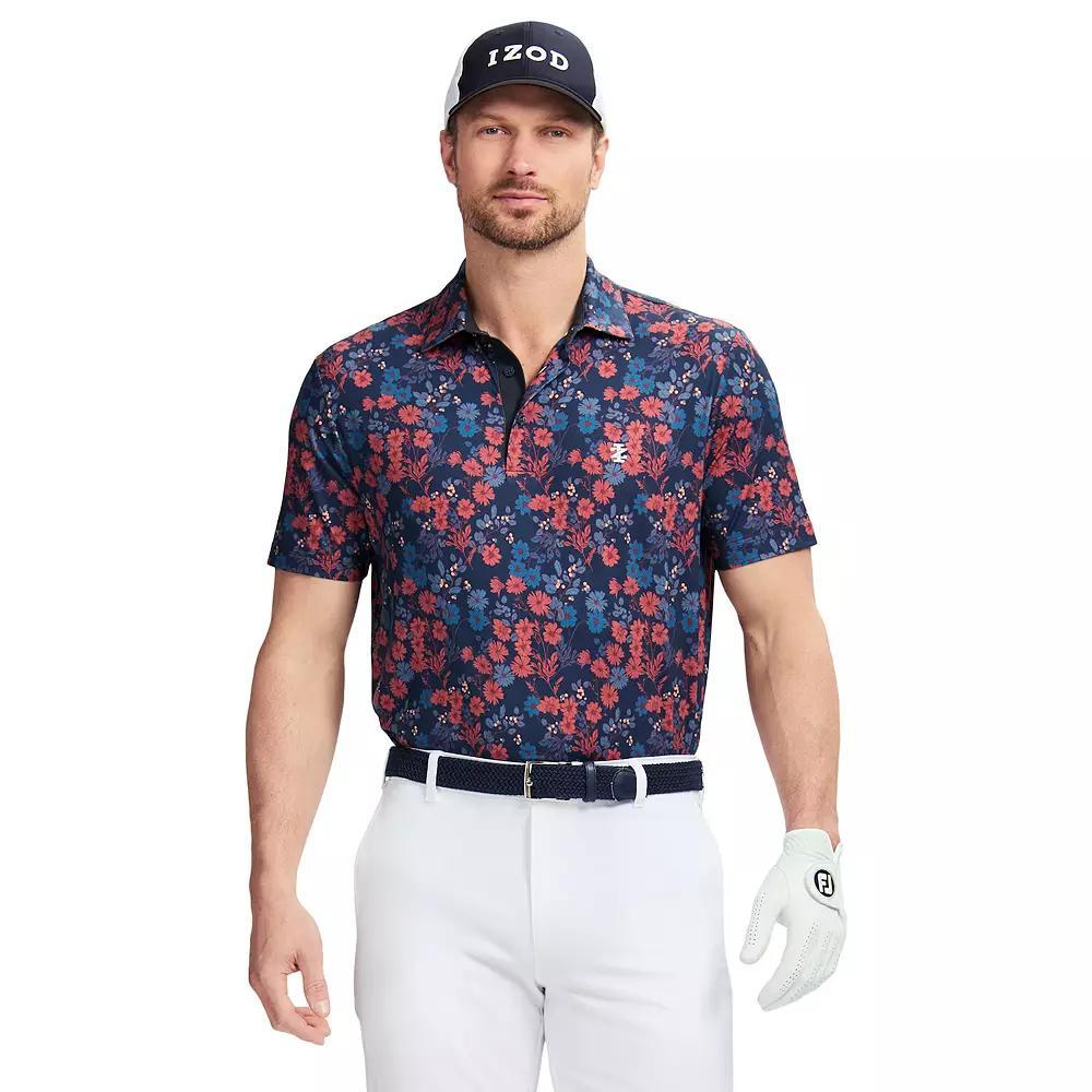 Men's IZOD Swingflex Elite Golf Short Sleeve Polo, Size: XL, Multi Flowers Product Image