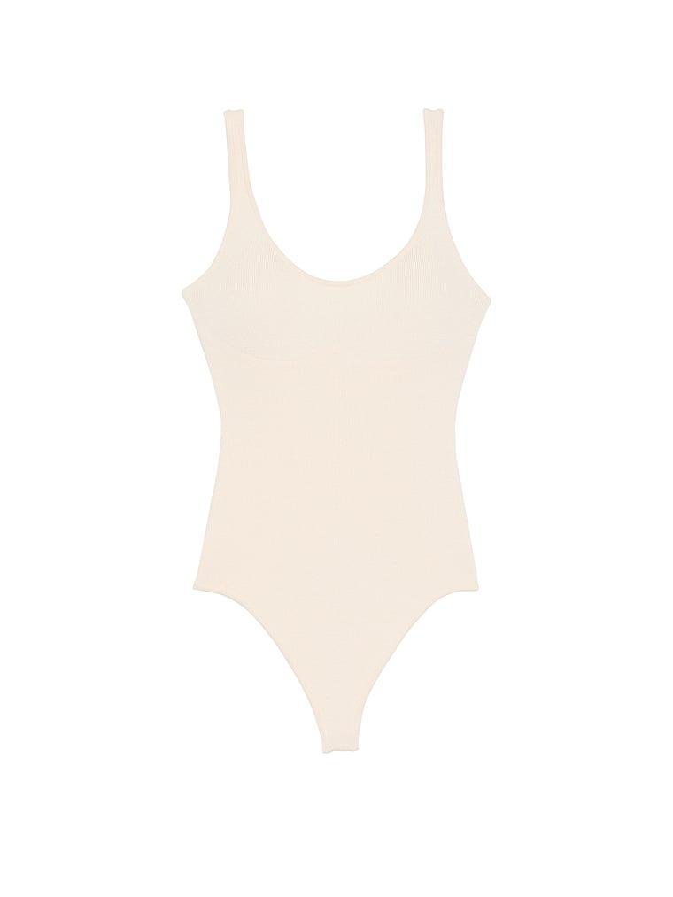 Luxe Crème Knit Plunge Bodysuit Product Image